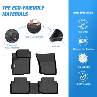 Nilight TPE Floor Mats for Mitsubishi Eclipse Cross 2018 2019 2020 2021 2022 2023 2024 2025 All Weather Custom Fit Heavy Duty Floor Liners - color: 2018-2025 Mitsubishi Eclipse Cross