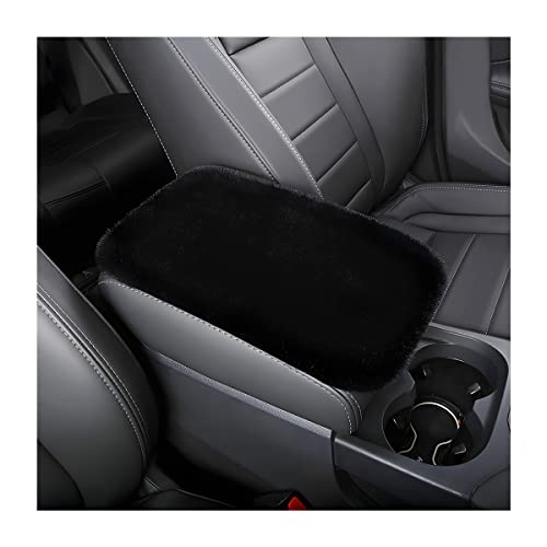 Fluffy Car Armrest Cover, Universal Car Center Console Pad, Car Armrest Seat Box Cover Decor Accessories For Women Men, Armrest Seat Box Cover Protector For Most Vehicle, SUV, Truck, Car (Black) - color: Black
