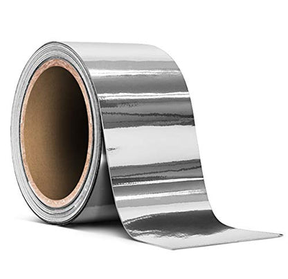 VViViD Gloss Silver Chrome Air-Release Vinyl Adhesive Tape Roll (2 Inch x 30ft) - color: silver, size: 2" x 30ft