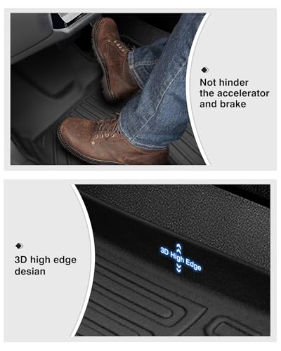 Powerty Floor Mats for 2023 2024 2025 2026 Honda HR-V HRV Accessories All Weather Floor Liner 3D TPE 1st & 2nd Row Floor Mat Heavy-Duty Floor Liners - size: 4)Honda HR-V｜23-26｜1st & 2nd Row