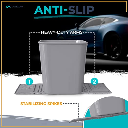 Garbage Can Trash Bin Waste Container Wastebasket for Auto Car Vehicle Boat Truck Quality Plastic Large 1 Gallon 4 Liter, Leakproof Quality for Life Gray - color: Gray
