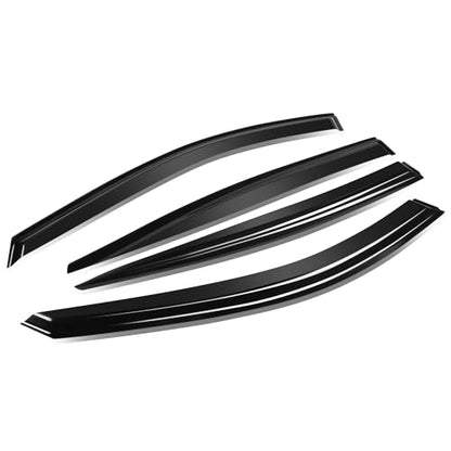Auto Dynasty Window Visors Compatible with 2019-2024 Nissan Altima, 4Pcs Front & Rear Tape-On Window Vent Visor Deflectors Rain Guard, Glossy Dark Smoke - size: 19-24 Nissan Altima