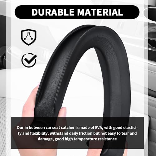 Turcee 2PCS Car Seat Gap Filler Organizer with Storage Slot & Hook,Car Seat Gap Filler Strip for Filling Gaps,Universal & Double-Sided Use Cars Seats Gaps Plug Cars Interior Accessories