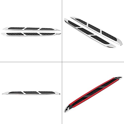 Hood Side Trim, 2pcs Car Exterior Hood Side Door Air Vent Cover Intake Grille Decorative Trim Sticker
