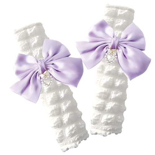 Fashion Big Bow Car Seat Belt Cover Pads (2 in a Pack), Car Accessories Seat Belt Shoulder Strap Protector Universal Seat Belt Cover (Purple) - color: purple