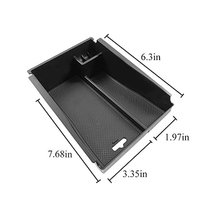 Center Console Armrest Storage Box Compatible with Hyundai Tucson 2016-2021 ABS Tray Insert Organizer Glove Pallet Phone Holder - size: for Tucson | 2016-2021