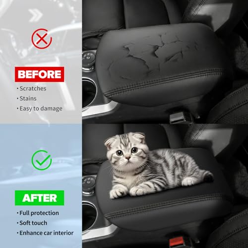 Center Console Armrest Cover Compatible with Ford Explorer 2011-2019 Accessories, Premium Leather Arm Rest Cover Pad, Car Middle Console Cover (Black) - size: 2011-2019 Ford Explorer