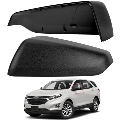 Driver Side Mirror Cover Replacement for Chevrolet Equinox 2018 2019 2020 2021 2022 2023, for GMC Terrain 2018-2023 - Left Side Mirror Covers, Rear View Mirror Cap Accessories Textured - color: Textured, size: Driver Side (Left)