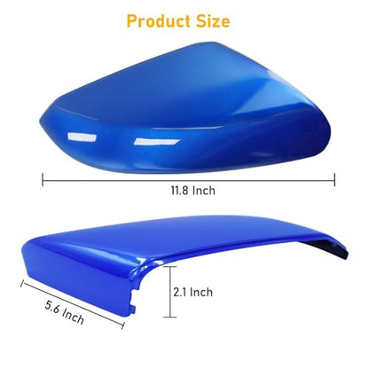 Moonlinks Compatible with 2016-2021 Honda Civic Mirror Cover Replacement for Passenger Side,Aegean Blue Metallic for 10th Gen Civic,2019-2022 Insight,RH Side Rearview Mirror Cap Trim(1PC) - size: 10th-Right Blue