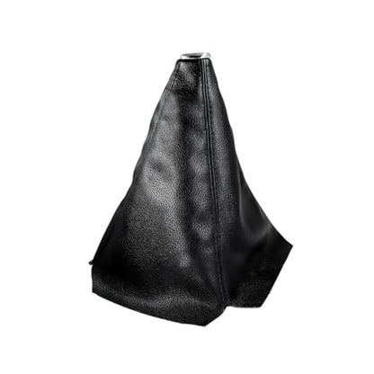 Ohleats Car Shift Knob Dust Cover, Automotive Shifter Boot Sleeve Replacement, Manual/Automatic Gear Shift Cover for Most Car Truck SUV, Universal Interior Car Accessories (Leather, Black) - color: Leather, Black