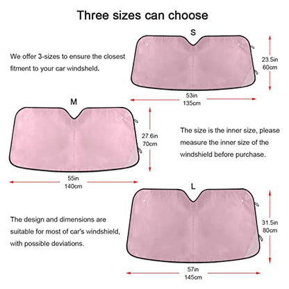 Kigai Light Car Windshield Sunshade,Foldable Sun Visor Protector,Blocks UV Rays and Keeps Vehicle Cool Sun Shade for Car Truck SUV, M - size: M