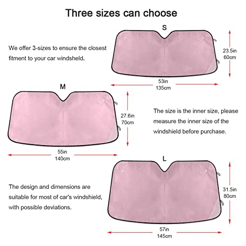 Kigai Light Car Windshield Sunshade,Foldable Sun Visor Protector,Blocks UV Rays and Keeps Vehicle Cool Sun Shade for Car Truck SUV - size: S