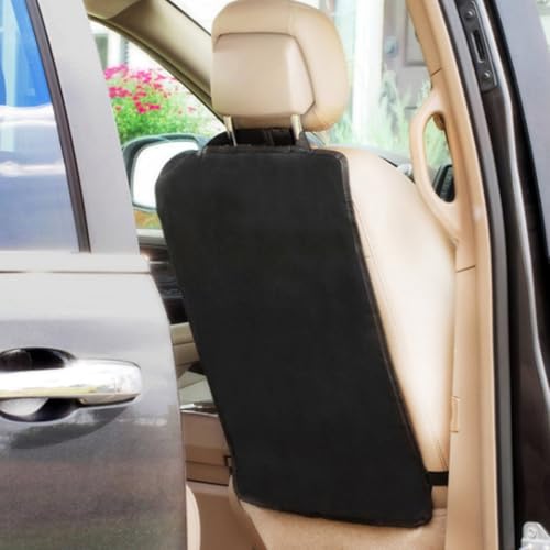 3pcs Waterproof Car Seat Back Kick Protectors for Safety Anti-Kick Pad with Dirt Protection Black Seat Back Cover