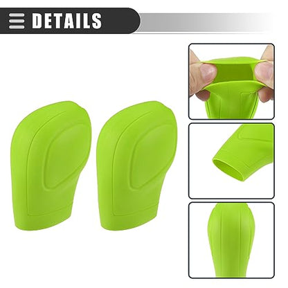 Motoforti Universal Car Gear Shift Cover Comfortable Handbrake Shifter Cover, Anti-Slip, Silicone, Green, 2 Pcs - color: Green