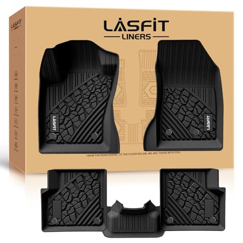 LASFIT Floor Mats for Jeep Renegade 2015-2023 All Weather TPE Custom Fit Car Mats Floor Liners 1st & 2nd Row, Black - style: Renegade 2015-2023 Floor Mats