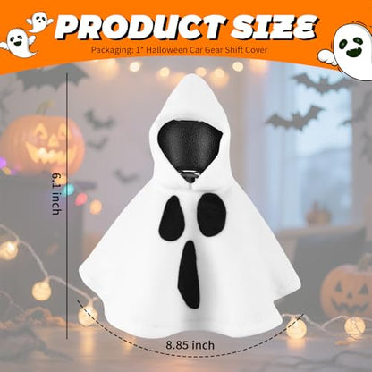 Ghost Car Gear Shift Cover,Funny Halloween Gear Shift Knob Cover for Protection & Halloween Car Decor,Universal Soft Cars Shifter Covers Funny Cars Accessories for Most Vehicles