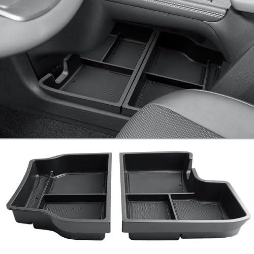 CDEFG 2Pcs Center Console Organizer Lower Tray for Toyota Sienna 2021-2025 2026 Accessories, Lower Center Console Tray Sienna Interior Storage Box - color: Black 2-Piece Lower Console for 2021-2025 Sienna