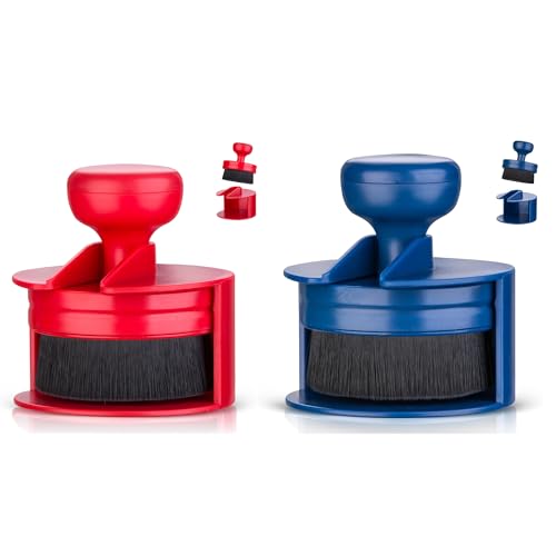 BABYSHEEP Car Tire Shine Applicator,Vegan Tire Shine Brush with Stand for Auto Detailing Cleaning Service,Red+Blue (2pc) - color: Red & Blue, size: 2