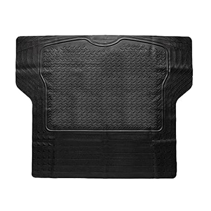 Zento Deals Heavy Duty Cargo Floor Mat – Odorless All Weather Trunk Protection - Trimmable Trunk Liner to Fit Most Vehicles Car Truck Van SUV - Premium Quality Black Rubber Trunk Mat – 44’’ x 54.3’’