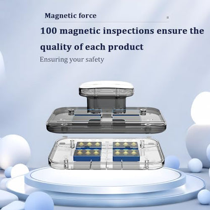 Magnetic Car Windshield Cleaner Tool with Anti-Falling Rope, Double-Sided Window Cleaning Tool for Glass Thickness 3-10mm, Magnet Auto Windshield Cleaner, Universal for Vehicles