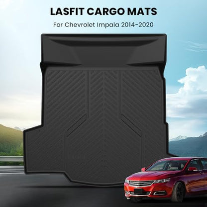 LASFIT Trunk Mat for Chevrolet Chevy Impala 2014-2020 (Not Fit Equipped with The Auto Stop/Start System), All Weather TPE Custom Fit Cargo Mat Trunk Liner for Chevy Impala Accessories, Black - size: Cargo Liner for Chevrolet Impala 2014-2020