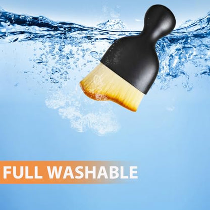 Auto Duster Brush for Cleaning Dust (BrownWhite) - color: Brownwhite, size: 2PCS