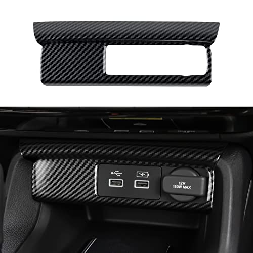 Car Cigarette Lighter Cover Decals for 2022 2023 2024 2025 Honda Civic 11th Gen Accessories ABS Carbon Fiber Stickers - color: Cigarette Lighter Panel