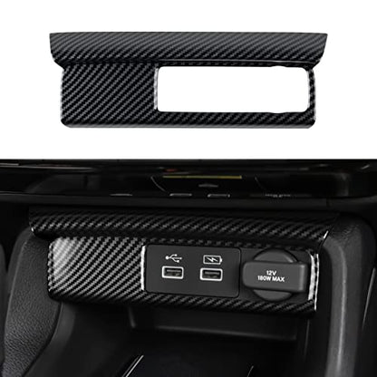 Car Cigarette Lighter Cover Decals for 2022 2023 2024 2025 Honda Civic 11th Gen Accessories ABS Carbon Fiber Stickers - color: Cigarette Lighter Panel