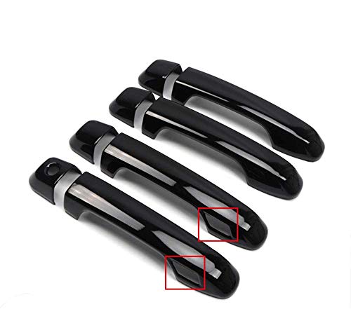 ITrims Door Handle Cover Trim for Toyota 4Runner 4WD N280 Prado J150 2010-2024 2018 2019 2020 2021 Car Styling Accessories Exterior Door Handles 8PCS Black ABS (with Smart Key Holes) - color: Exterior Black
