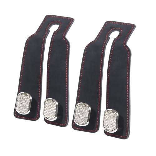 Purse and Bag Hook for Car, Zinc Alloy Seat Headrest Hooks, Upgraded Leather Cute Car Seat Back Purses Hanger and Bags Holder (Black Diamond, 2Pack) - color: Black Diamond