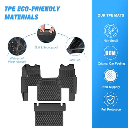 Nilight TPE Floor Mats for Mack Anthem 2018 2019 2020 2021 2022 2023 2024 2025 All Weather Custom Fit Heavy Duty Floor Liners - color: 2018-2025 Mack Anthem