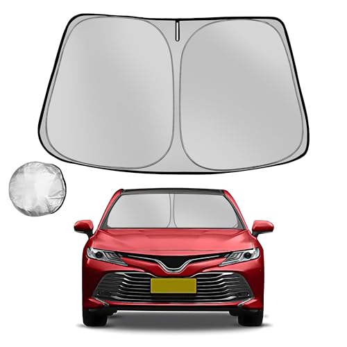 Windshield Sun Shade for Toyota Camry 2012-2017 LE XSE XLE Hybrid SE Sedan Foldable Sunshade for Car Front Window Blocks UV Rays and Heat Automotive Interior Protector Custom Fit Accessories - size: for 2012-2017 Toyota Camry