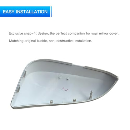 Left Driver Side Mirror Cover Cap Compatible with Toyota Rav4 2013-2018 XLE/SE/LTD, 4RUNNER 2013-2023,RAV4 HV 2016 - Without Side Camera Models, Gray - color: Gray, size: Left Driver Side