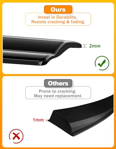 Extra-Thick Window Rain Guard for Hyundai Palisade 2020-2025 SE SEL XRT Rain Guards Tape-on Side Window Visors Low Profile Vent Visor Window Deflectors Vent Shades Car Accessories - size: Fit for 2020-2025 Hyundai Palisade