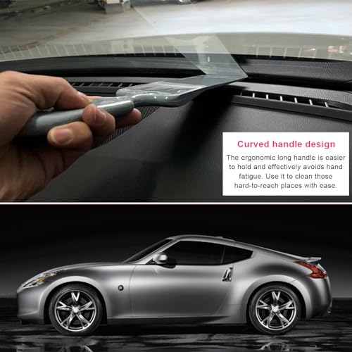 Dickno Bulldozer Squeegee, Long Handle Flat Glass Bulldozer Tint Tools, Scrubber Paddle Squeegee for Car Front Rear Windows Cleaning, Vinyl Wrap and Snow Frost Ice Removal Tool (Grey) - color: Gray