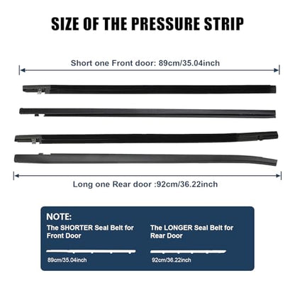 ItranMc Car Window Weather Stripping Molding Trim Belt,Compatible with Honda Civic 2016-2021 4-Door Sedan, Replace#72450-TEA-T01 72410-TEA-T01 72950-TEA-T01 72910-TEA-T01 - style: Civic 2016-2021