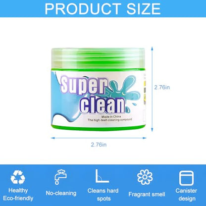 Car Cleaning Gel, Vehicle Dust Detailing Putty Slime Cleaner Kit for Air Vent, Reusable Automotive Interior Detail Clean Mud Removal Tool, Universal for SUV Sedan Truck (Green) - color: Green