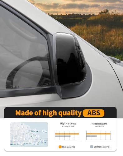 Black Fully Mirror Caps Covers Compatible with 2007-2014 Chevy Silverado GMC Sierra Avalanche Tahoe Suburban Yukon Escalade ESV Side View Door Mirror Cover Caps (Left Right) - color: Fully Caps Black