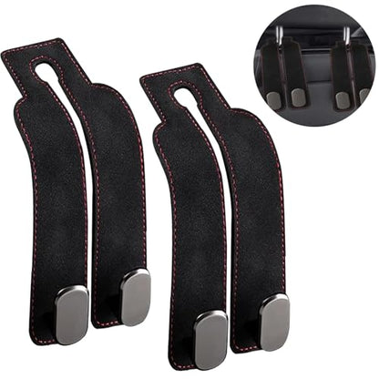 2 Pack Car Back Seat Headrest Hook for Car Handbag Clothes Coats Grocery Bags Car Interior Accessories