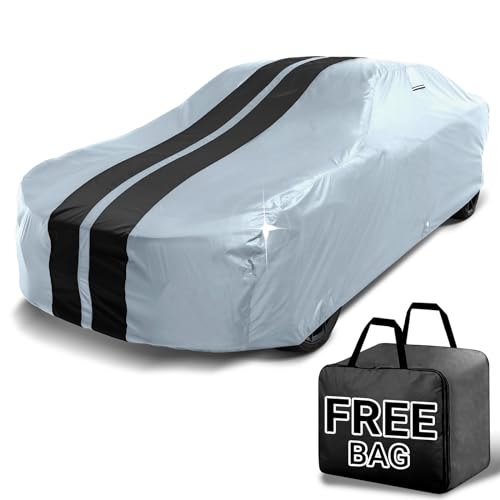 iCarCover Premium Car Cover for 1945-1948 Jaguar Mark IV / MK4 Heavy Duty Waterproof All Weather Automobiles Custom Fit Full Exterior Indoor Outdoor Snow Rain Protection Covers (Stripe - Gray/Black) - color: Gray / Black (Stripe), size: 4. Mark IV 1945-19