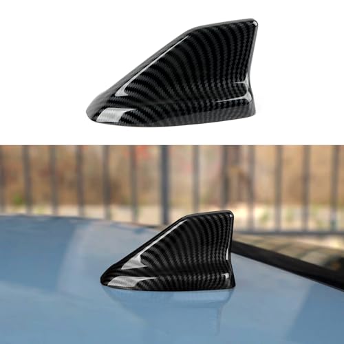 Youtaiche ABS Carbon Fiber Grain Interior Shark Fin Shape Roof Antenna Cover Trim for Ford Mustang 2021 2022 2023 2024 2025 2026 / GT500 2020 2021 2022 Accessories - color: Shark Fin Shape Roof Antenna