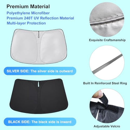 Windshield Sun Shade for Honda Civic 2006 2007 2008 2009 2010 2011, Front Window Shade Sun Visor Protector Honda Civic Accessories Foldable Sunshade Blocks UV Rays Keeps Your Car Cooler - size: for Civic 2006-2011