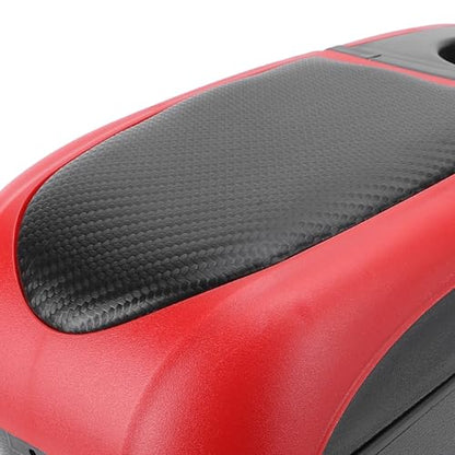 Acouto Car Armrest Box with 6 USB Charging Ports - Double Layer Console for SUV, Truck, and Car (Red) - color: Red