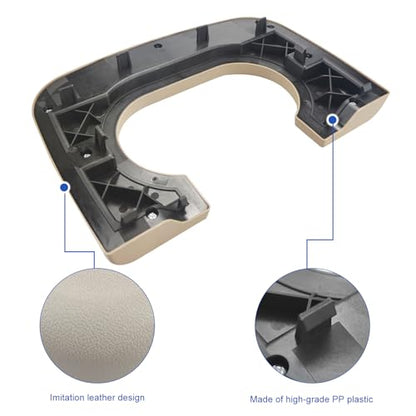Center Console Cover Cup Holder Armrest Replacement Pad Compatible with Ford F150 1997-2003 Brown (Hard Plastic NOT Padded) - color: Brown, size: 1997-2003