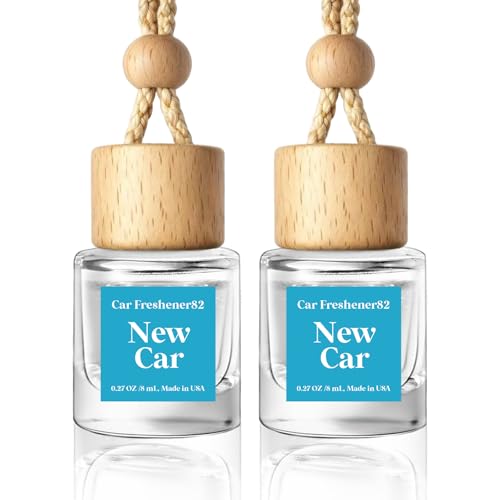 HoogaLife Car Air Freshener Diffuser 2 Pack Hanging Air Freshener - New Car Fragrance Oil Air Diffuser for Automobile, 45+ Days Long Lasting Fragrance Made in USA (N82)