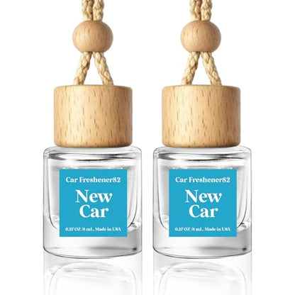 HoogaLife Car Air Freshener Diffuser 2 Pack Hanging Air Freshener - New Car Fragrance Oil Air Diffuser for Automobile, 45+ Days Long Lasting Fragrance Made in USA (N82)