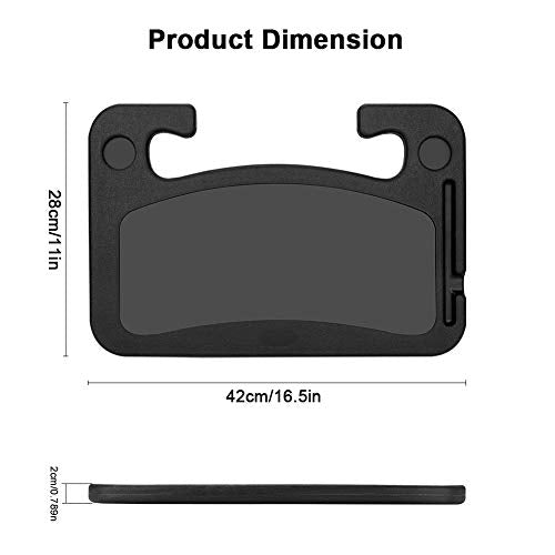 XINDELL Steering Wheel Tray - Food Tray for Eating & Laptop Holder Vehicle Travel Accessories, Front Seat Desk Car Organizer, Compatible with Honda, Jeep, Nissan, Ford, Truck & Van Interiors