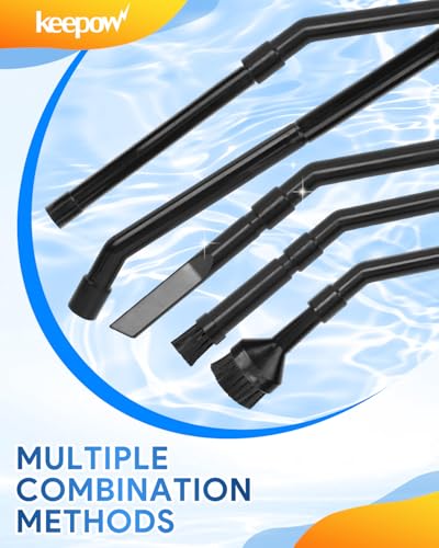KEEPOW 8 Pieces Mini/Micro Vacuum Cleaner Attachment Tool Kit, 1-1/4" & 1-3/8" Attachments for Hard-to-Reach Areas - size: 8 Pack
