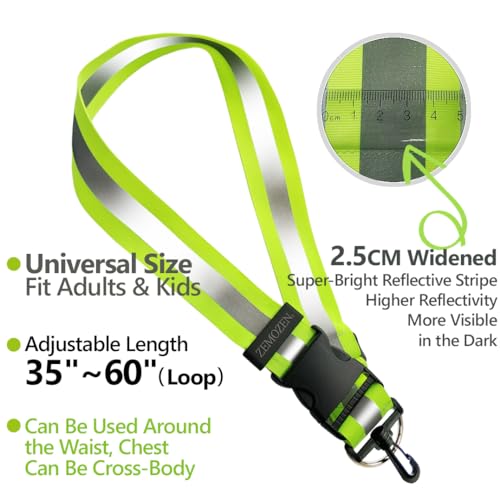 Reflective Sash for Walking at Night | High Visibility Reflectors Running Gear Women Safety Items Replaces Reflective running vest | Perfect for Dog Walking, Night Running & Cycling
