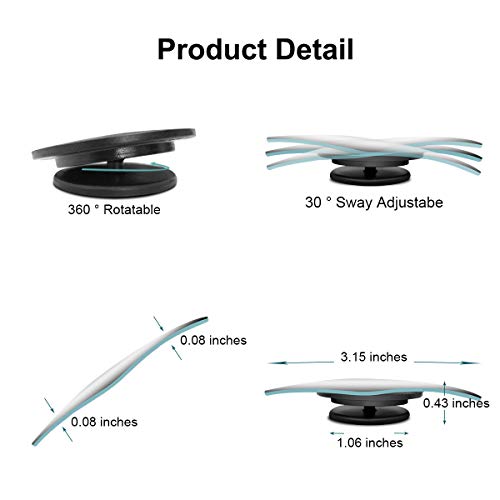 Rhombus Blind Spot Mirror - 2 Inches HD Glass Frameless Wide Angle Convex Mirror, 360° Adjustable Side Rear View Mirror with 3M Adhesive for Car SUV Truck 2 Pack - style: Fanshaped